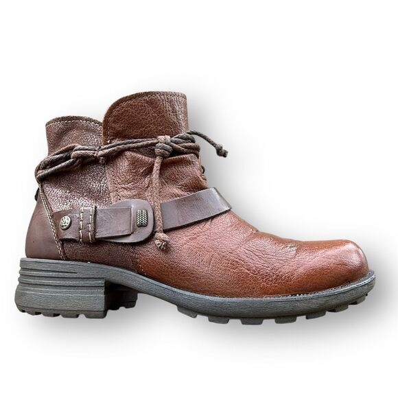 Earth Origins Pandora Women's Brown Zip on Ankle Booties Boots Size 9,5 - Picture 1 of 14